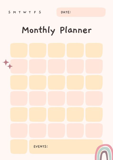 Habit Planner, Canva Planner, Planner Goals, Daily Tracker, 달력 디자인, Daily Weekly Monthly Planner, Monthly Planner Template, Month Planner, Print Planner