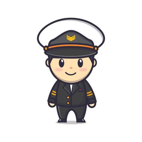 Pilot Illustration, Pilot Cartoon, Airplane Cartoon, Mascot Illustration, Pilot Uniform, Airplane Decor, Cartoon Mascot, Airplane Pilot, Astronaut Art