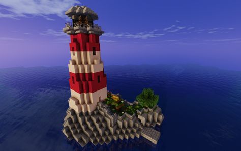 Light House Minecraft Easy, Minecraft Web, What To Build In Minecraft, Maritime Aesthetic, Minecraft Lighthouse, Build In Minecraft, Minecraft Light, Minecraft Storage, Houses Blueprints