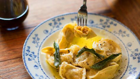 Are you guilty of putting parmesan on anything and everything? There are certainly worse crimes to commit, so we'll provide the ammunition with our top 10 parmesan must-haves here at HQ. Pumpkin Tortellini, Pesto Corn, Silvia Colloca, Pizza Dishes, Pasta Packaging, Moussaka Recipe, Sage Butter, Crispy Cheese, Sbs Food