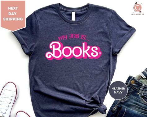 My Job is Books Shirt, Retro Pink Hearts Book Tops, Pink Teacher T-shirt, Bookish Tee, Book Librarian Team, Teacher Gifts, Book Lover - Etsy Team Teacher Gifts, Teacher Tee Shirts, Books Shirt, Custom Barbie, Gifts Book, Custom Design Shirts, Country Shirts, Book Shirts, Pink Hearts