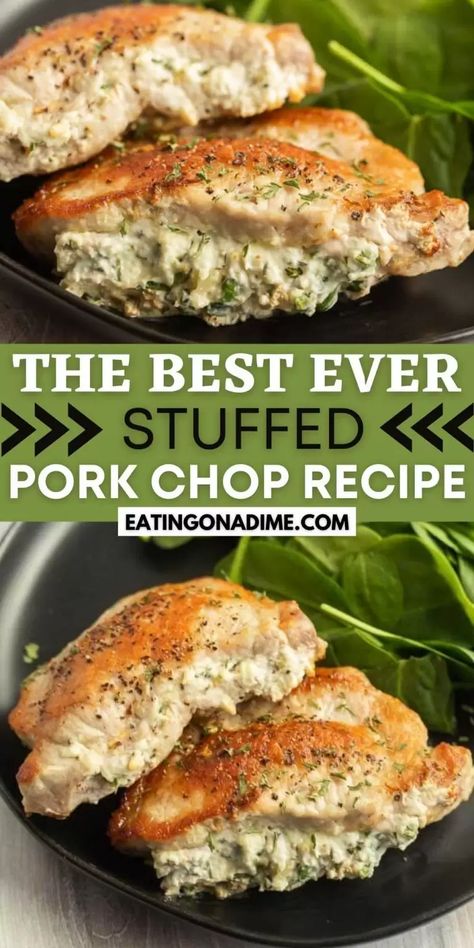 Pork Chops With Stuffing, Pork Loin Chops Recipes, Baked Stuffed Pork Chops, Stuffed Pork Chops, Pork Chop Recipes Baked, Pork Chop Dinner, Stuffed Pork, Pork Loin Chops, Pork Dinner