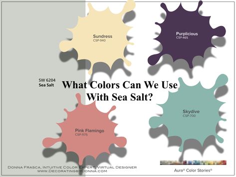 Colors That Compliment Sea Salt, Salt Paint, Sea Salt Paint, Burgundy Bedding, Paint Sea, It's Time To Change, Paint Color Schemes, Benjamin Moore Colors, Coastal Colors