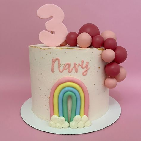 Happy Friday!! 🌈💖 I’m obsessed with this adorable 3rd birthday cake #birthdaycake Third Birthday Cake Girl, 3rd Birthday Cake For Girl, 3rd Birthday Cakes For Girls, Birthday Cake Girl, 3rd Birthday Cake, 3 Cake, Cake Girl, 3rd Birthday Cakes, Baby Birthday Cakes