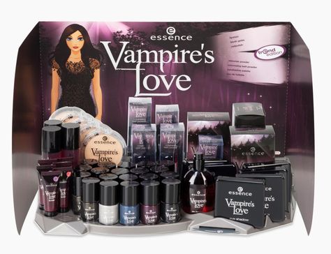 Essence cosmetics Vampire Love collection trying to catch the new age Vampire craze that women love. Makeup Shopping List, Vampire Lips, Essence Makeup, Vampire Love, Old Makeup, Makeup Shades, Essence Cosmetics, Goth Makeup, Gothic Makeup