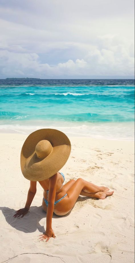 Beach Hat Pictures, Beach Activities For Adults, Maldives Photoshoot, Couples Beach Photography, Activities For Adults, Beach Activities, Couple Beach, Beach Photo, Beach Hat