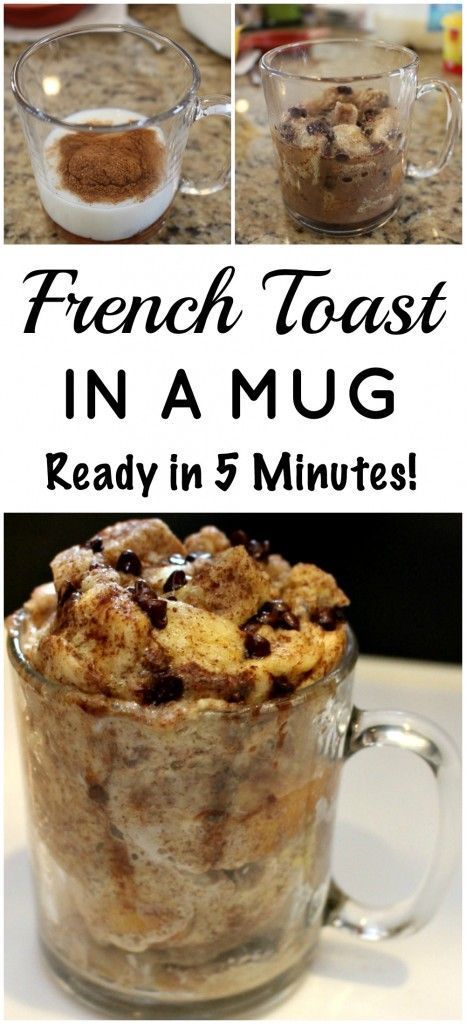 French Toast in a Mug by princesspinkygirl:  2 steps, 1 dish - ready in 5 minutes #French_Toast #Mug #Quick Easy breakfast Easy One Person Breakfast Ideas, 5 Minutes Breakfast Ideas, Easy 5 Minute Breakfast Recipes, Breakfast Ideas One Person, 1 Minute Microwave Recipes, Single Breakfast Ideas, Single Serve Casserole, 1 Person Breakfast Ideas, Easy Breakfast Ideas For One Person