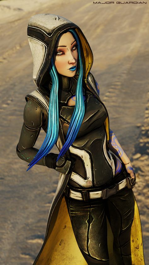 Blue Spear - Maya Borderlands 3 by Major-Guardian on DeviantArt Maya Borderlands Art, Phoenix Moodboard, Borderlands Oc, Borderlands Wallpaper, Maya Borderlands, Borderlands Series, Borderlands Art, Tales From The Borderlands, Warframe Art