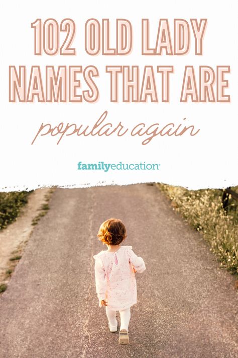 These old lady names are having a comeback. A vintage girl name is a unique choice for your baby girl. #babygirlnames Old Woman Names, Old Names Vintage Girl, Old Fashioned Female Names, Old Timey Names, J Baby Girl Names, Trendy Girl Names, Long Girl Names, Vintage Girl Names, Old Fashion Girl Names