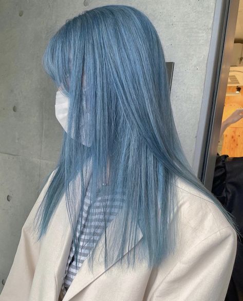 Cornflower Blue Hair, Hazy Blue Hair, Muted Blue Hair, Baby Blue Hair Color, Frost Blue Hair, Sky Blue Hair Color, Ashy Blue Hair, Gray Blue Hair, Pastel Blue Hair Color