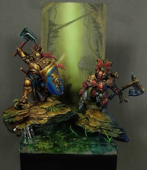 Miniature Diorama, Stormcast Eternals, Miniature Bases, Warhammer Paint, Game Workshop, Fantasy Battle, Warhammer Art, Painter Artist, Warhammer 40k Miniatures