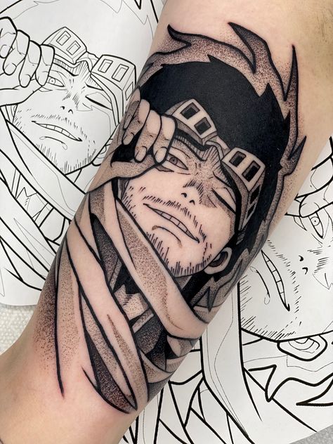 Aizawa from My Hero Academia Tattoo by @kodiellistattoos on IG @ Fountain Square Tattoo - Indianapolis Aizawa Tattoo, Hero Academia Tattoo, My Hero Academia Tattoo, Academia Tattoo, Anime Tats, Square Tattoo, Hero Tattoo, Think Tattoo, Nerdy Tattoos