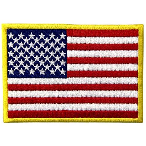 EmbTao American Flag Embroidered Patch Gold Border USA United States of America Military Uniform Iron On Sew On Emblem American Flag Art, Tactical Hat, American Flag Patch, Balance Art, Velcro Patches, Flag Art, Flag Patches, Gold Border, Custom Patches