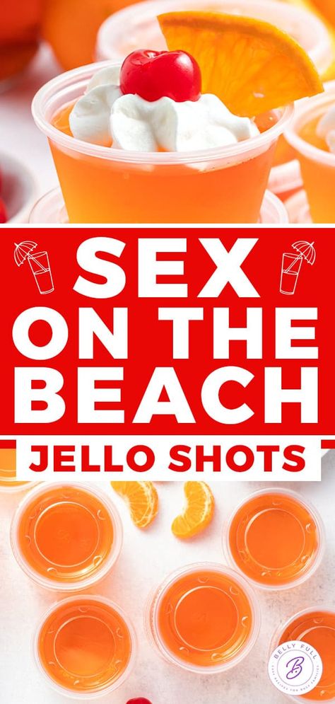 Beach Jello Shots, Orange Jello Shots, Vodka Jello Shots, Peach Jello Shots, Shots Alcohol Recipes, Best Jello Shots, Jello Shots Vodka, Jello Pudding Shots, Peach Jello