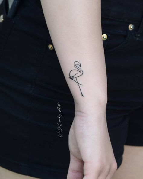 21 Perfect Flamingo Tattoo Designs for Ink-Art Lovers Small Flamingo Tattoo, Flamingo Tattoos For Women, Flamingo Tattoos, Flamingo Tattoo, Tiny Tattoos For Women, Tiny Wrist Tattoos, M Tattoos, Orchid Tattoo, Small Tats