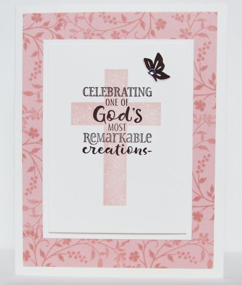 Spiritual Cards, Cross Cards, Hold On To Hope, Confirmation Cards, Hope Design, Baptism Cards, Vintage Birthday Cards, Christian Cards, Card Crafting