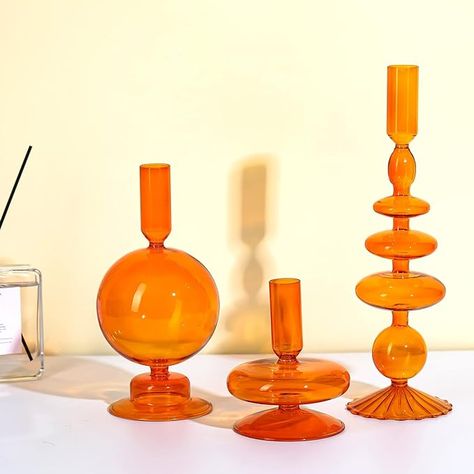 Amazon.com: Rtteri 3 Pcs Glass Candlestick Holders Glass Taper Candle Holders Groovy Candlestick Wavy Elegant Glass Candlestick for Home Party Centerpiece(Brown) : Home & Kitchen Glass Taper Candle Holders, Party Centerpiece, Glass Candlestick Holders, Crystal Candle Holder, Taper Candle Holders, Glass Candlesticks, Party Centerpieces, Glass Vases, Glass Holders