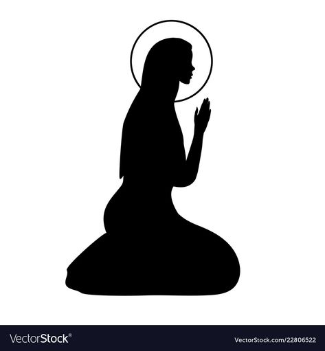 Virgin Mary Outline, Moon Outline, Manger Nativity, Person Silhouette, Cactus Vector, Cartoon Whale, Shadow Images, Outline Design, Vector Character Design