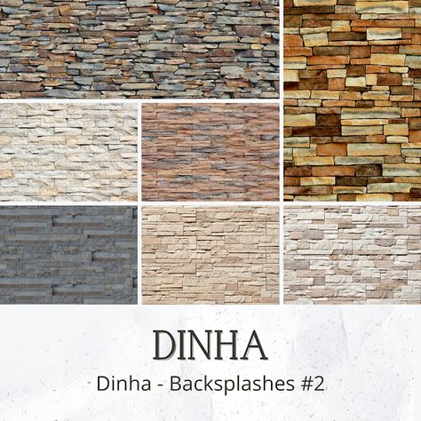 Ts4 Wallpaper Cc Brick, Sims 4 Cc Stone Floor, Sims 4 Cc Foundation Build, Sims 4 Stone Wall Cc, Sims 4 Backsplash Cc, Sims 4 Walls, Cc Sims 4 Free, Sims 4 Construction, 3d Stone Wall