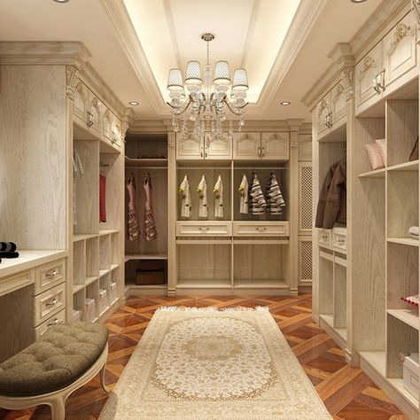 Classical Walk In Closet, French Walk In Closet, Antique Walk In Closet, Classy Walk In Closet, French Country Walk In Closet, Closet Designs Vintage, Vintage Walking Closet, Female Walk In Closet, Traditional Walk In Closet