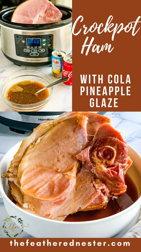 Slowcooker Ham, Pineapple Ham Crockpot, Easy Crockpot Ham, Thanksgiving Ham Recipes, Honey Ham Recipe, Ham Recipes Healthy, Easy Ham Recipes, Crock Pot Ham, Ham Recipes Crockpot