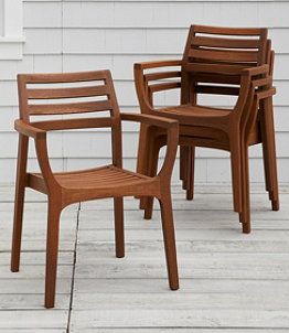 Outdoor Furniture | Home Goods at L.L.Bean Small Beach Cottage, Outdoor Chairs Diy, Newport House, Contemporary Cabin, Dinner Chair, Outdoor Furniture Chairs, Stackable Dining Chairs, Backyard Furniture, Best Outdoor Furniture