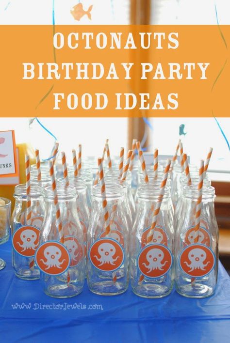 Director Jewels: Octonauts Birthday Party Food Ideas Octaunauts Birthday Party Ideas, Octonauts Party Ideas, Octonauts Birthday Party Food, Birthday Party Food Ideas, Octonauts Birthday Party, Octonauts Party, Bubble Guppies Party, Party Food Ideas, Food Signs