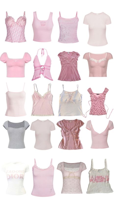 #coquette #y2k #outfitideas #fit #fyp #pinkpilatesprincess Coquette Y2k, Cute Dress Outfits, Cute Everyday Outfits, Cute Simple Outfits, Really Cute Outfits, Fashion Fits, Girly Outfits, Pink Tops, Cute Casual Outfits