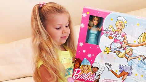 Diana Opens Advent Calendar with Barbie doll surprise for kids video    {{AutoHashTags}} Diana Toys, Barbie Advent Calendar, My Little Pony Costume, Barbie Sisters, Kids Video, Kids Videos, Barbie Doll, Clothing And Accessories, Barbie Dolls