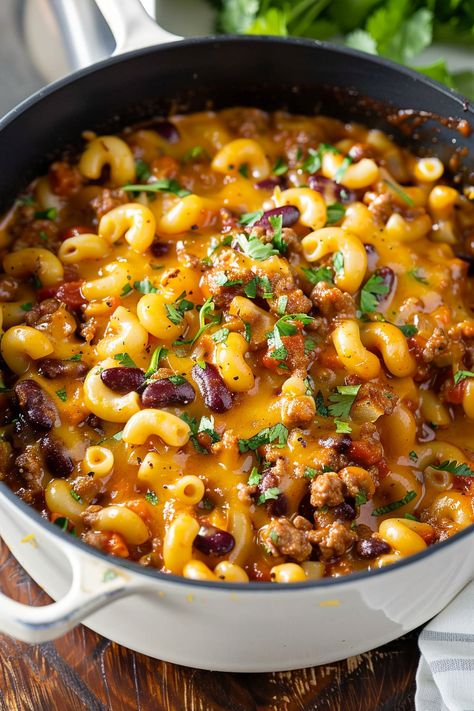 Chili Mac Chili Mac Casserole, Chicken Delight Recipe, Mac And Cheese Pasta, Broccoli Cheddar Chicken, Chili Mac And Cheese, Chili Mac, Chili Seasoning, Broccoli Cheddar, Italian Desserts