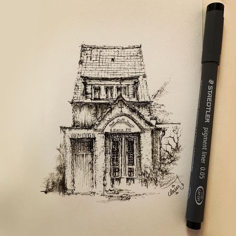 Fine Liner Pen Art, Ink Architecture, Grunge Sketch, Face Art Painting, Architectural Sketching, Fine Line Drawing, Flanders Belgium, I Have Changed, Pencil Drawing Tutorials