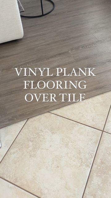 Ashley French | DIY-Reno-Decor on Instagram: "1 year ago we laid luxury vinyl plank flooring directly over our ceramic tile! ✨ We had a ton of questions when we did it and I wanted to share an update on how it’s going! - Flooring purchased at Lumber Liquidators - brand is CoreLuxe and color is Beach Cottage Oak. - The flooring came with a padding attached. - we laid a vapor barrier on the tile first as advised by the flooring store (that’s the blue stuff). - We do not see or feel the grout li Oak Vinyl Plank Flooring, Blue Stuff, Lumber Liquidators, Flooring Store, Luxury Vinyl Plank Flooring, 1 Year Ago, We Did It, Vinyl Plank Flooring, Beach Cottage