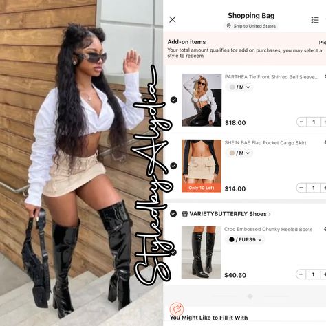 Houston Shein Outfits, Shein Dinner Outfit Ideas, Shein Club Outfits Black Women, Shien Outfit Idea For Birthday, Outfit Ideas Black Women Shein, Shein Outfit Inspo Black Women, Spring Shein Outfits, Birthday Outfit From Shein, Shein Baddie Outfits Night Out