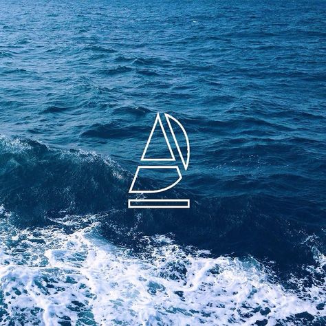 Okay check out my new logo.  The Sailboat in deep blue ocean… Surf Shop Logos, Nautical Logo, Sea Logo, Deep Blue Ocean, Logo Branding Design, Logotype Typography, Logo Graphic Design, Lets Talk, Instagram Branding