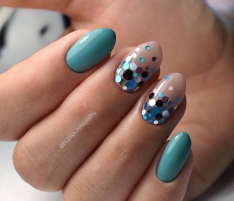 Nails Pics, Confetti Nails, Solid Color Nails, Her Nails, Rose Gold Nails, Dots Nails, Super Nails, Trendy Nail Design, Pink Nail