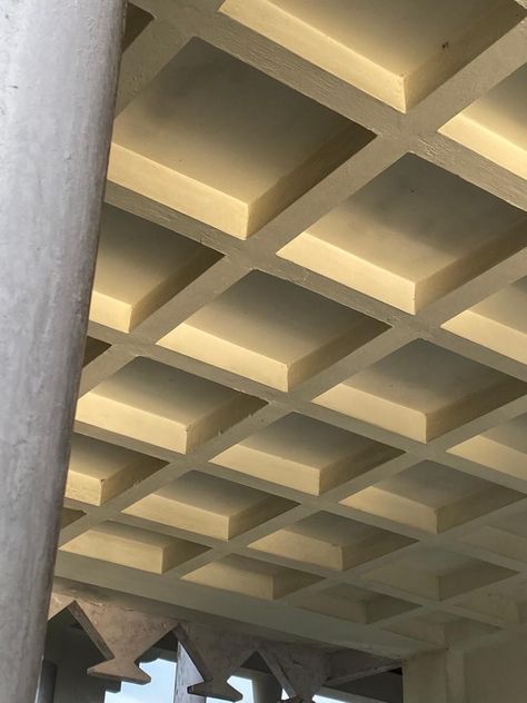 Waffle ceiling🧇 Waffle Ceiling Design, Waffle Ceiling, Open Ceiling, Storage Design, Office Storage, Ceiling Design, Home Theater, Waffles, Theater