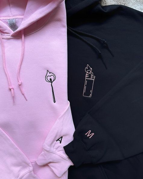 If you’re seeing this .. ur partner demands matching hoodies🤭💕🔪 GO ENTER MY 40K GIVEAWAY!💖 This gift is something they will wear forever & when they wear it they’ll be reminded of how much love & appreciation you have for them🫶🏼 SHOP NOW~Link in bio<3 ~~ #anniversary #anniversarygift #gift #embroiderymachine #embroidery #custominitials #asmr #embroideryasmr #SmallBusiness #bfgiftideas #gfgiftideas #boyfriendgiftideas #girlfriendgiftideas #matchingcouplesoutfits #matchingcouples #matchin... Couples Hoodies Ideas, Couple Hoodies Ideas Design, 3 Anniversary, Hoodies Ideas, Hoodie Embroidery, Matching Hoodies, Bf Gifts, Embroidery Hoodie, Couples Hoodies