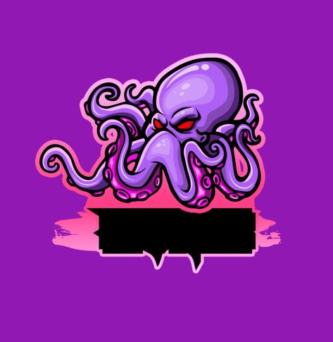 Angry Octopus, Octopus Logo, Monster Logo, Gamer Logo, Octopus Drawing, Octopus Illustration, Octopus Painting, Cool Dinosaurs, Logo Facebook