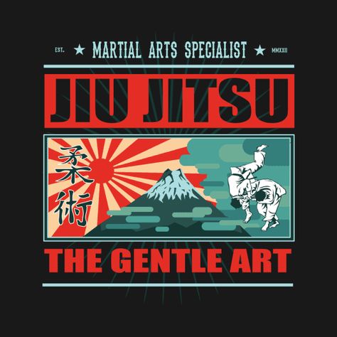 Japanese Jiu Jitsu, Types Of Martial Arts, Kids Jiu Jitsu, Jiu Jitsu Girls, Japanese Sun, Martial Arts Clothing, Flash Tattoo Designs, Arte Van Gogh, Art Promotion