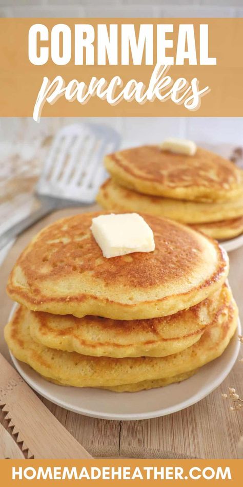 Cornmeal Pancake Recipes Gluten Free Cornmeal Pancakes, Pancake Recipe Fluffy, Cornbread Pancakes, Johnny Cakes Recipe, Johnny Cakes, Cornmeal Recipes, Cornmeal Pancakes, Freeze Pancakes, How To Cook Pancakes