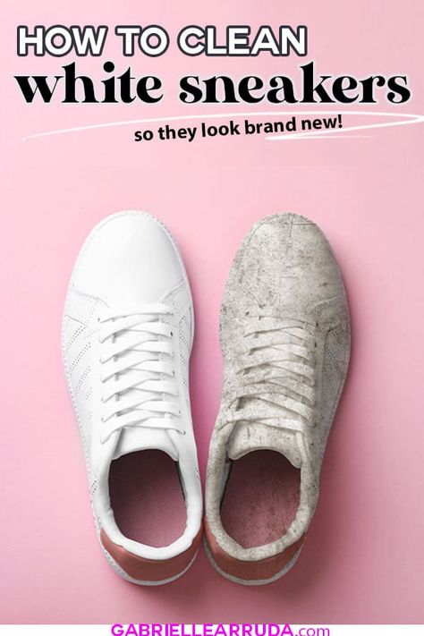 How To Whiten Shoes, Cleaning White Canvas Shoes, Clean Tennis Shoes, Clean White Sneakers, How To Clean White Sneakers, Cleaning Sneakers, Clean White Leather, How To Clean White Shoes, How To Wash Shoes