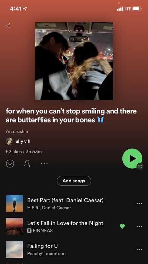 Love Playlist Aesthetic, Aesthetic Playlists Spotify, Spotify Playlist To Listen To, Spotify Playlists For When You Have A Crush, Spotify Playlist For Crush, Good Playlists On Spotify, Love Playlist Names, In Love Spotify Playlist, Playlists To Make