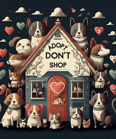 Adopt Dont Shop, Types Of Animals, Christmas Memory, Gifts For Pet Lovers, Pet Adoption, Gift For Lover, Animal Lover, Adoption, Independent Artist