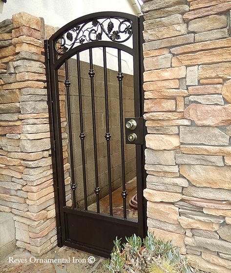 Ornamental Iron Gates, Patio Gates, Metal Driveway Gates, Backyard Gates, Iron Garden Gates, Garden Gate Design, Home Gate Design, Gate Designs Modern, Fence Gate Design