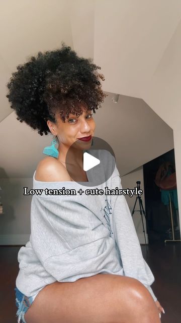 High Puff With Bangs, Low Tension Natural Hairstyles, High Puff, Golden Hair, Black Natural Hairstyles, Natural Hairstyles, Cute Hairstyles, Black Hair, Womens Hairstyles