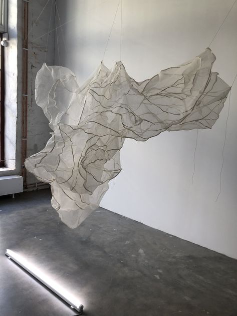 Textile sculpture 2019 — Diana Orving Wedding Sculpture, Fabric Installation, Textile Sculpture, Design Textile, A Level Art, Wire Sculpture, Caravaggio, Sculpture Installation, Design Lab