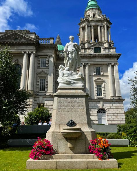 Belfast titanic memorial #aesthetic #art #belfast #ireland #travel #solotravel #titanic #instagram #monuments #popular #vintage #architecture Belfast Aesthetic, Belfast Titanic, Irish Architecture, Academia Aesthetic, Dark Academia Aesthetic, Summer Inspiration, Belfast, Dark Academia, Titanic