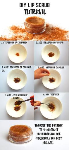 DIY cinnamon lip scrub tutorial. All natural and only uses 5 ingredients! Lip Scrub Tutorial, Sugar Scrub For Lips, Cinnamon Lip Scrub, Cinnamon Sugar Scrub, Scrub For Lips, Lip Hacks, Diy Lip Scrub, Diy Cinnamon, Peppermint Sugar Scrubs