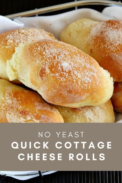 Quick Bread For Dinner, Easy Fresh Bread Recipes, Cottage Cheese Pastry, How To Eat Cottage Cheese Healthy, Cottage Cheese Buns Recipe, Cottage Cheese Dinner Rolls, Recipes To Use Up Cottage Cheese, Keto Bread With Cottage Cheese, No Kneeding Bread Easy