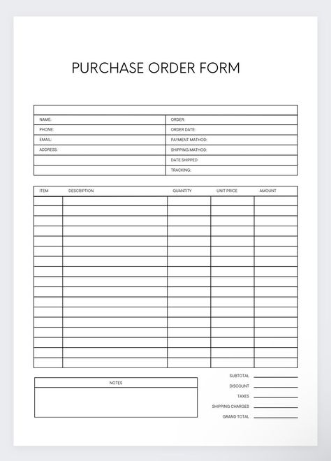 Purchase Order Form,Order Form Template,Small Business Planner,Order Form Planner,Business Order Sheet,Invoice Template,Business Invoice by DigiplannersDesigns on Etsy Purchase Order Form, Business Invoice, Youtube Editing, Mechanic Shop, Stitching Ideas, Order Form Template, Planner Business, Savings Planner, Small Business Planner